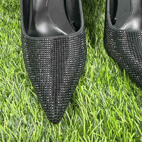 ZARA Women’s Black Studded Closed Pointed Toe High Heels Pumps Shoes Size 37/US7 - Picture 3 of 16